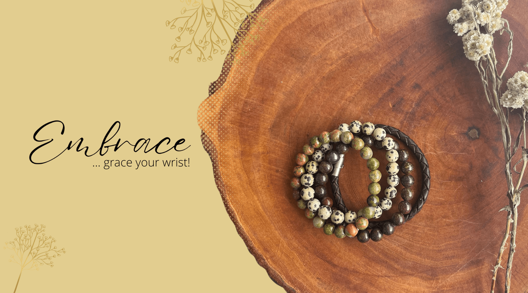 Gemstone and braided genuine leather bracelets for men & women. unisex bracelet collection by Nirwaana. Handmade leather & gemstone bracelets by Nirwaana Jewelry