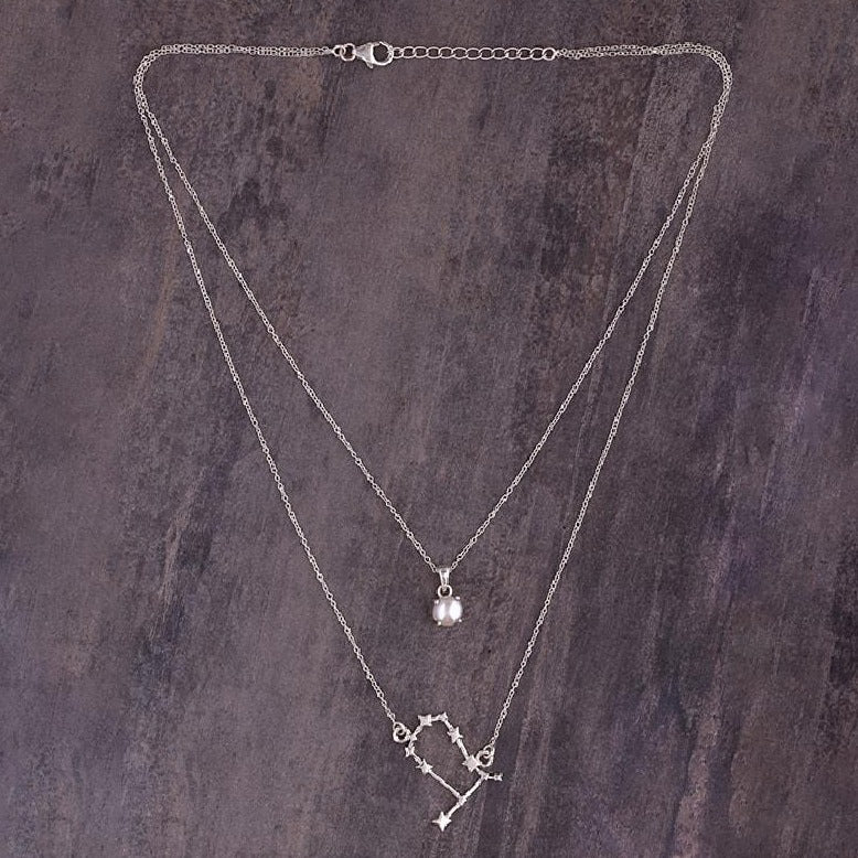 front view of gemini layered neckpiece