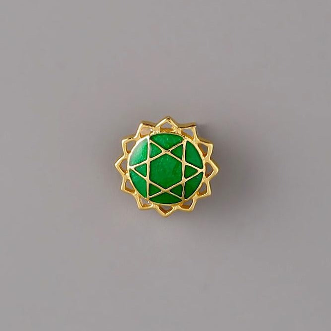 anahata chakra gold button