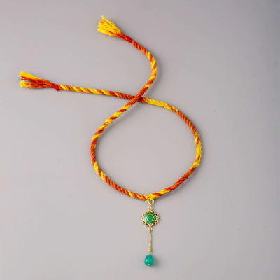 Anahata Chakra Lumba With Meenakari - Gold
