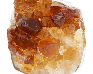 Citrine druzy stone origin from Brazil ring
