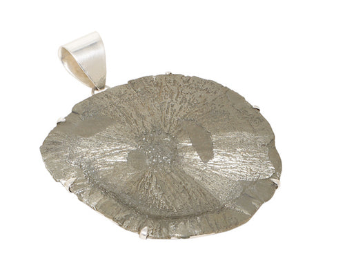 Organic stone disc pendant