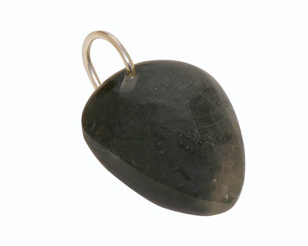 Semi-precious stone green phantom quartz stone pendant