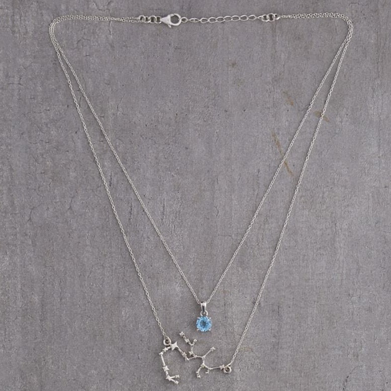 Front view of Sagittarius Layered Necklace
