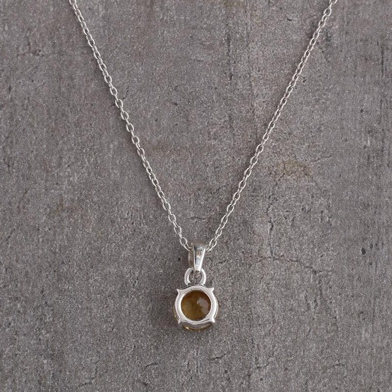 Back view of scorpio birthstone necklace