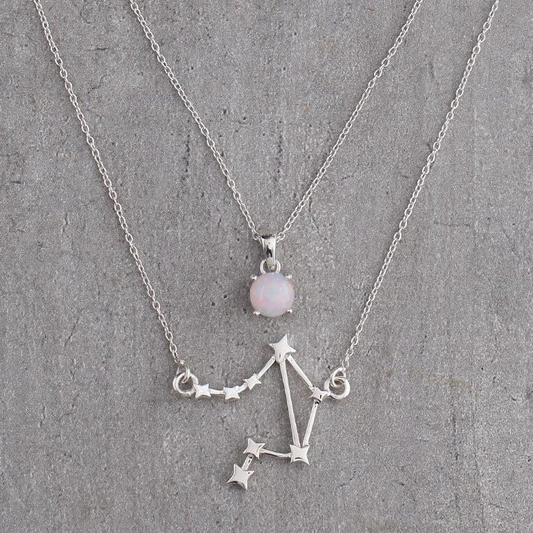 Sterling silver double layered Leo neckpiece
