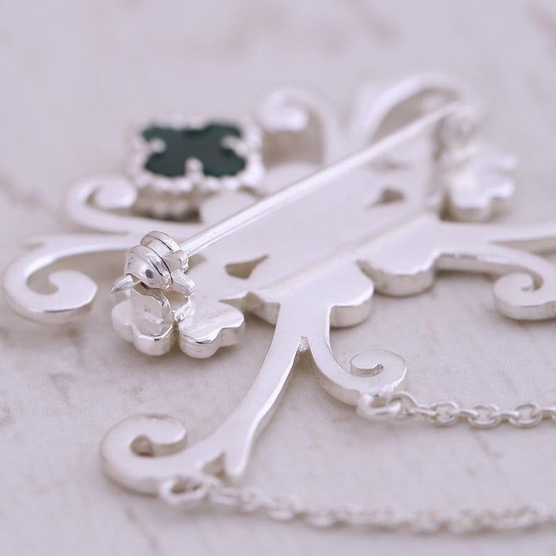 Back Clip of Pure Silver Brooch