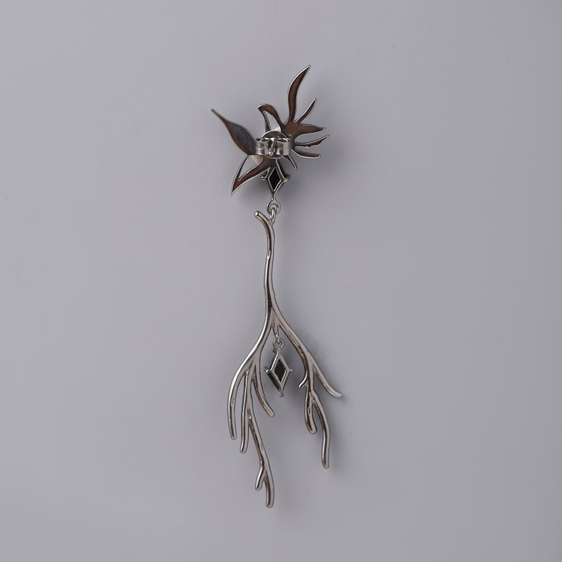 Dove Pair Earrings - Back View