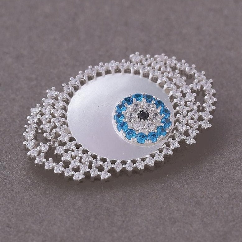 evil eye talisman brooch