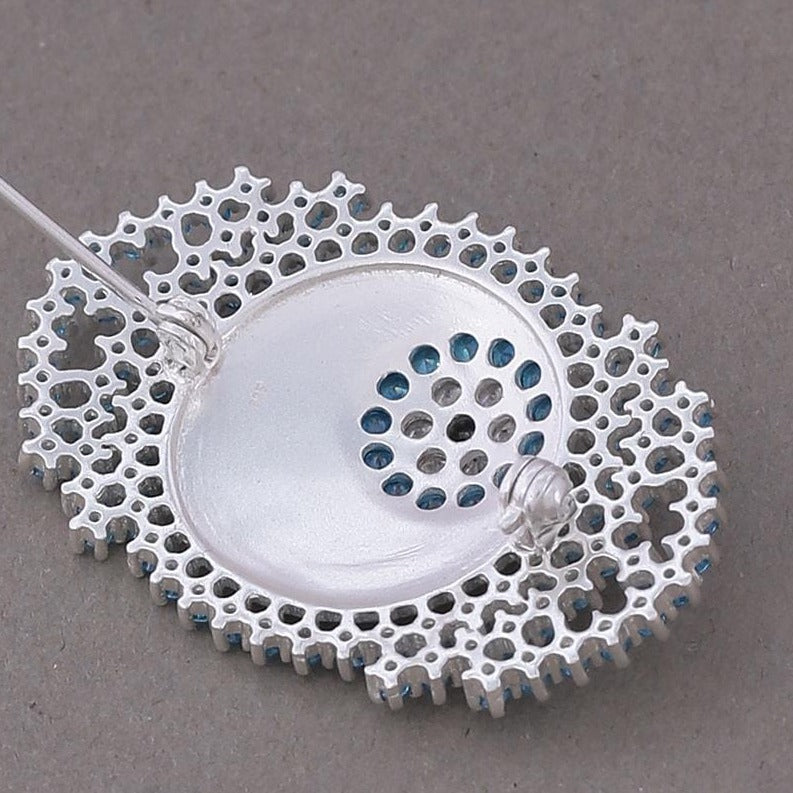 Sterling silver evil eye brooch