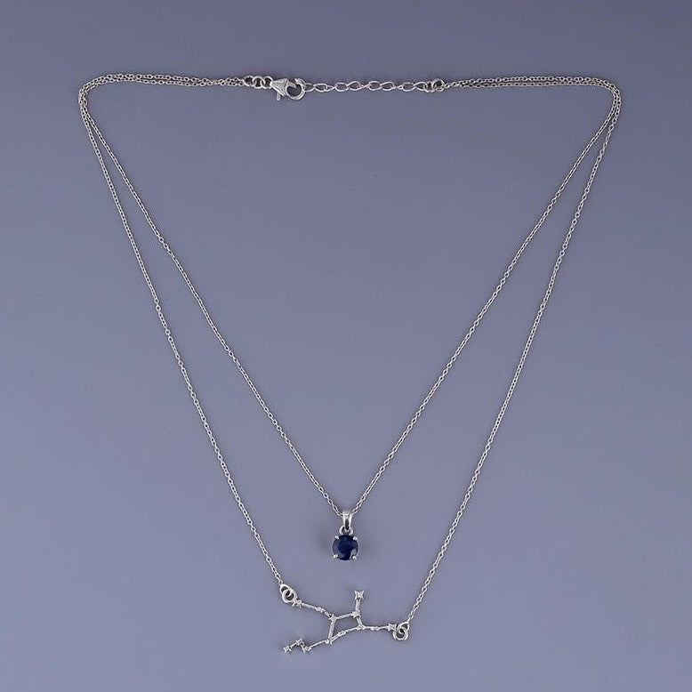 Full view of virgo layered necklace