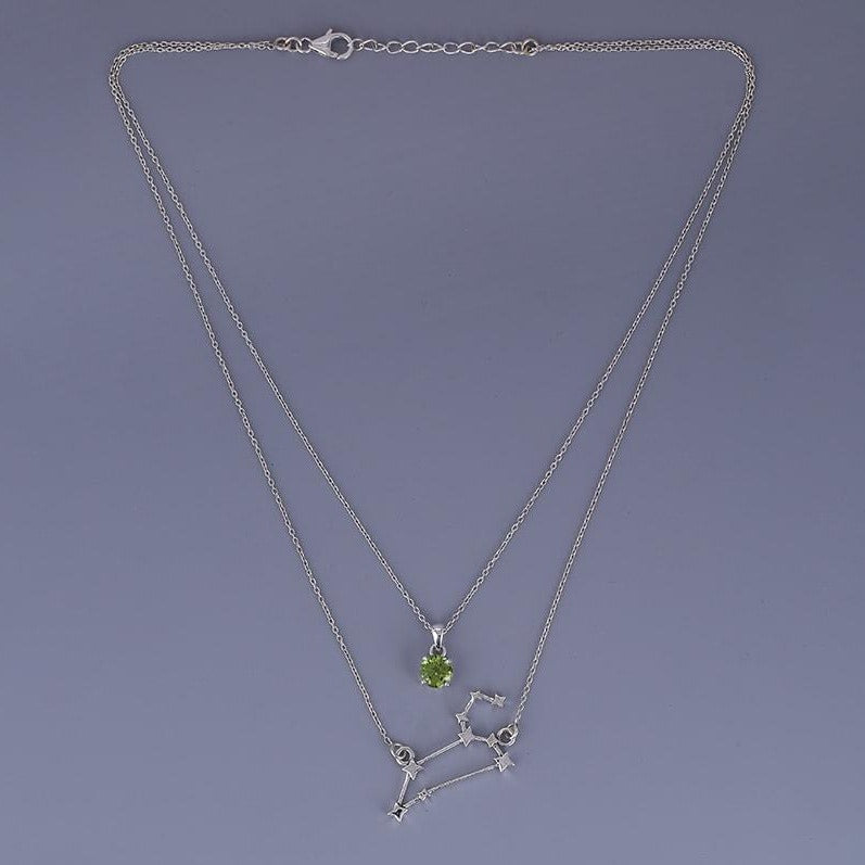 Front view of leo layered neckpiece