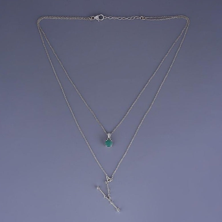 Full view of Taurus layered necklace