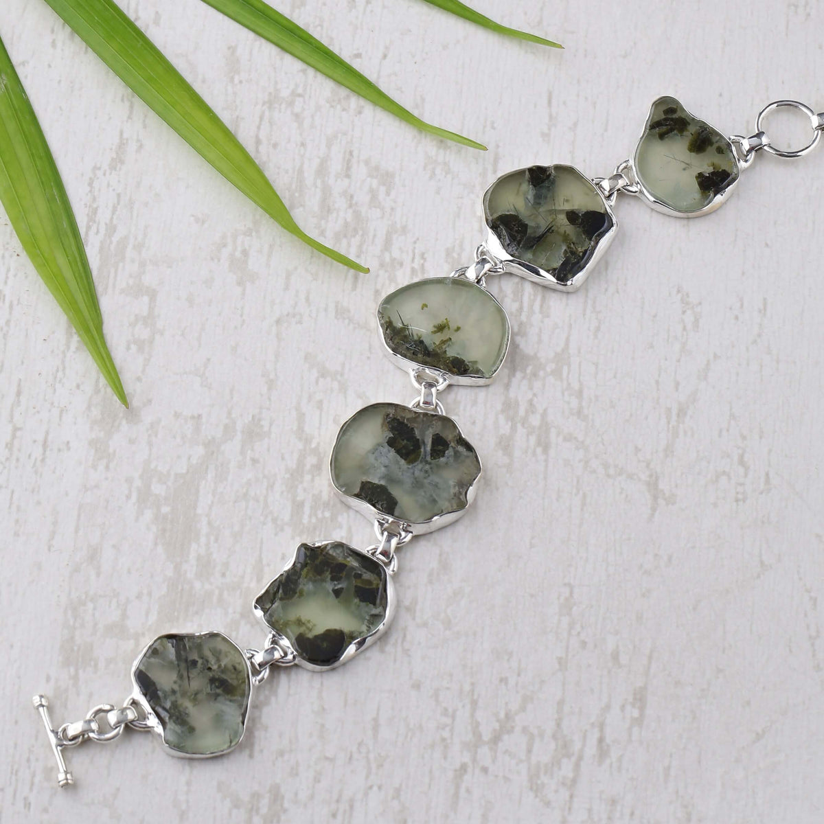 Prehnite stone bracelet