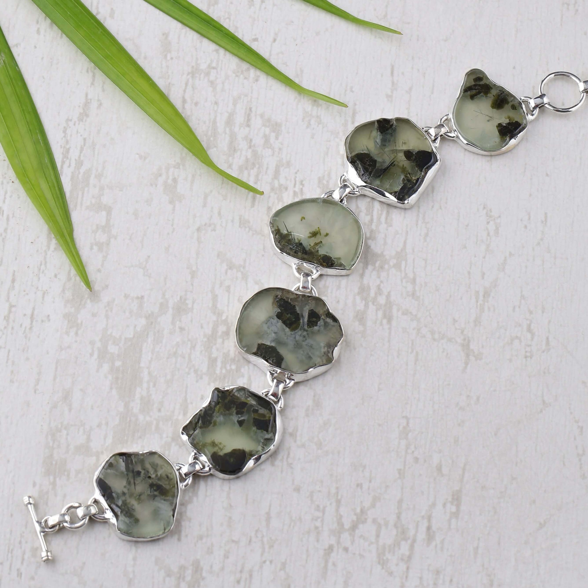 Prehnite stone bracelet