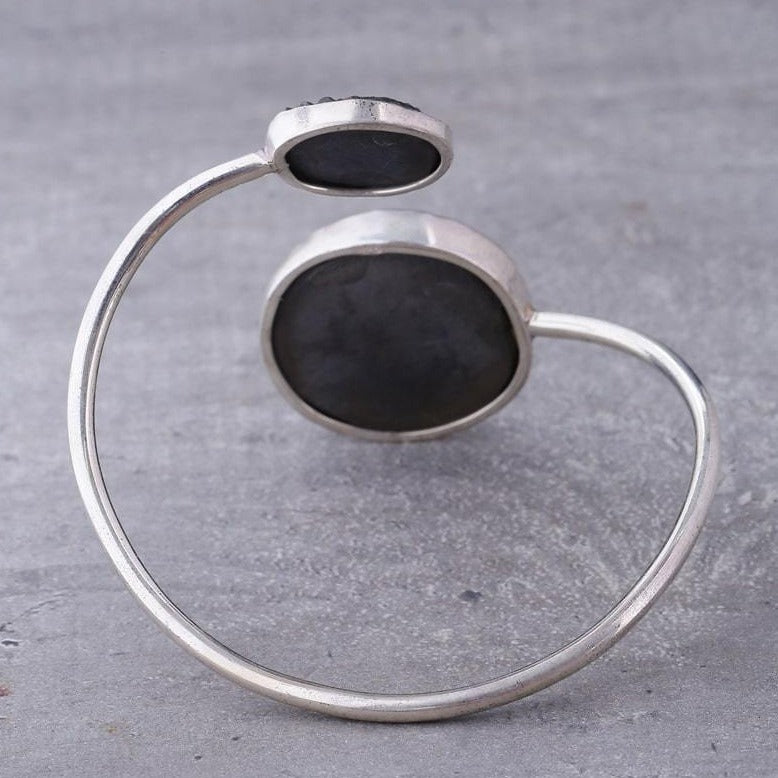 Round Pleuroceras Open Cuff Bracelet