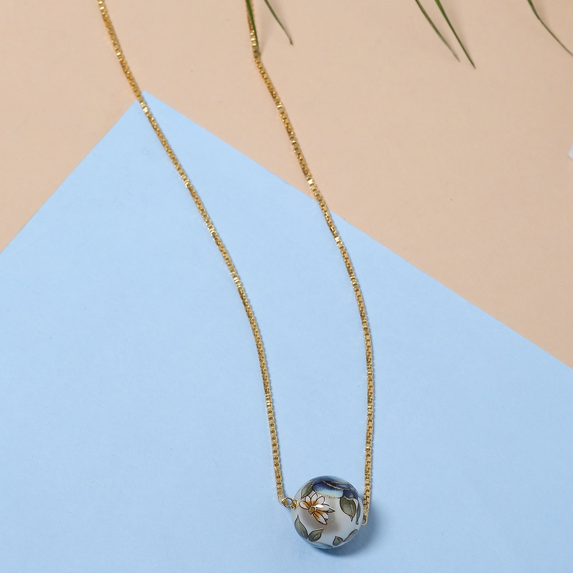 Single Meenakari Pearl Necklace - Gold Plated