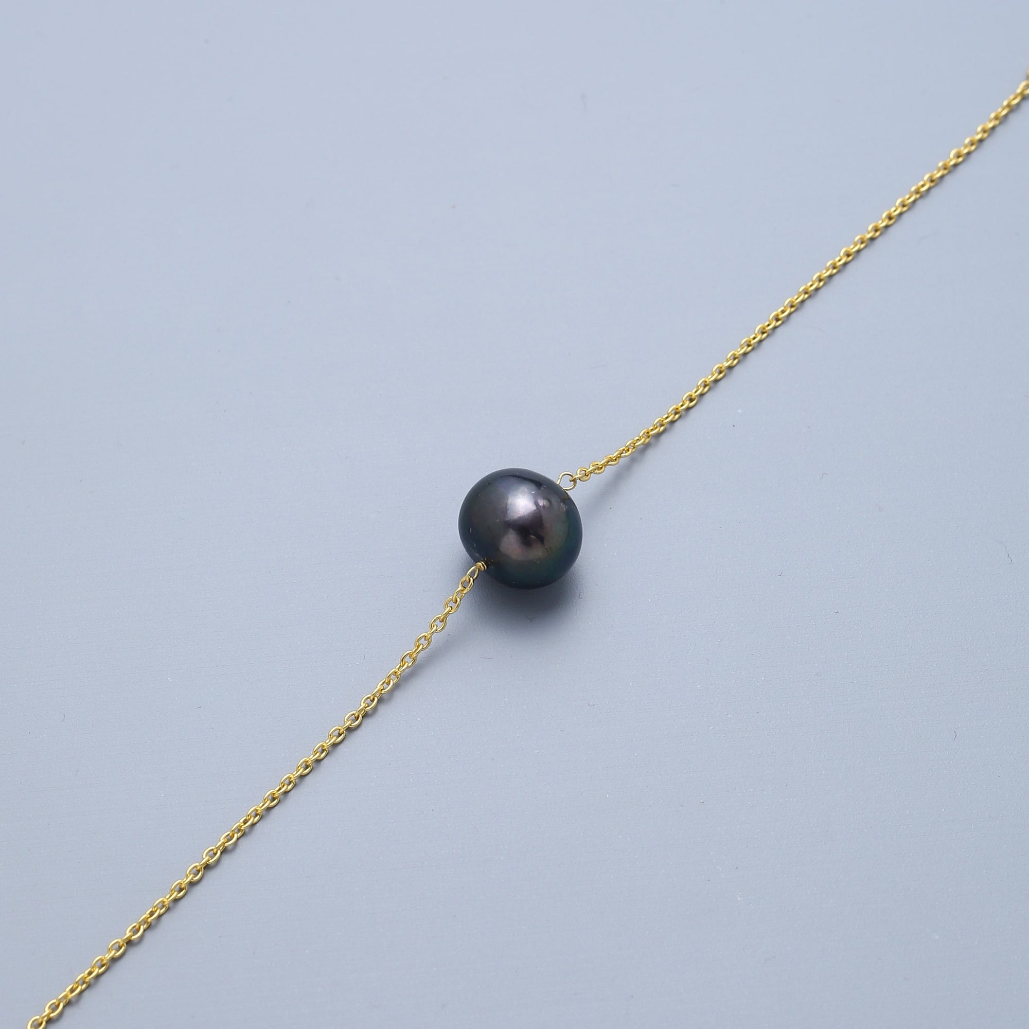 Single Tahitian Pearl Bracelet - Gold Plated