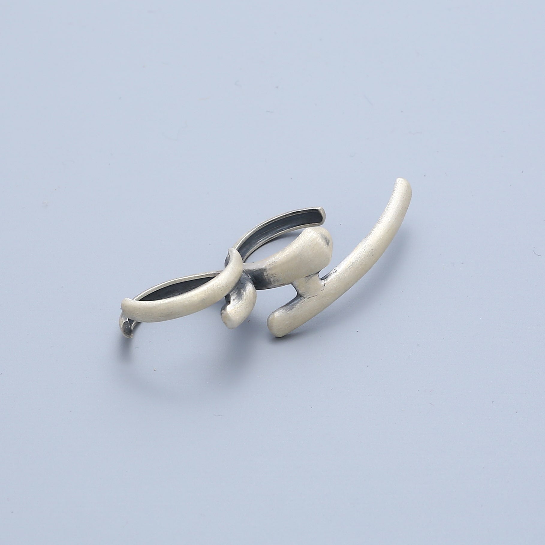 Maasai Tribal silver oxidized finger ring