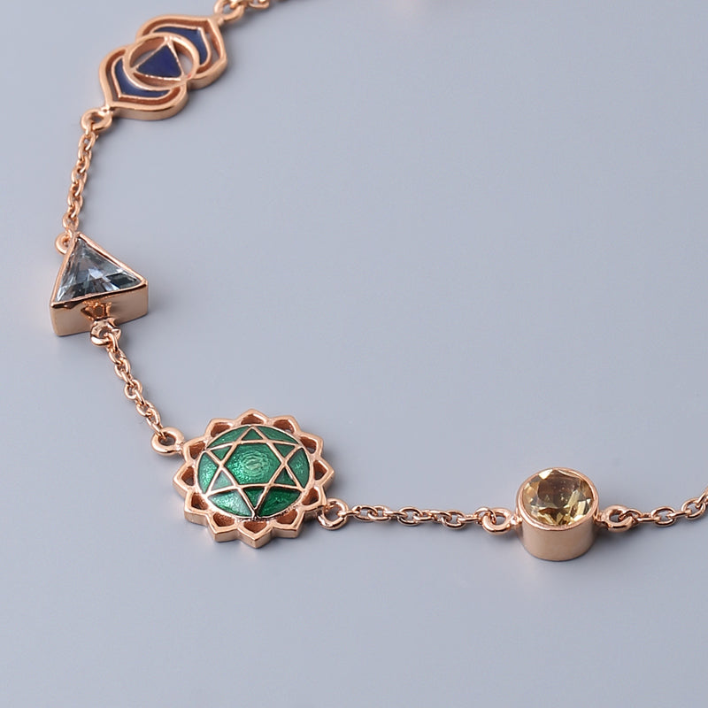 chakra charm bracelet