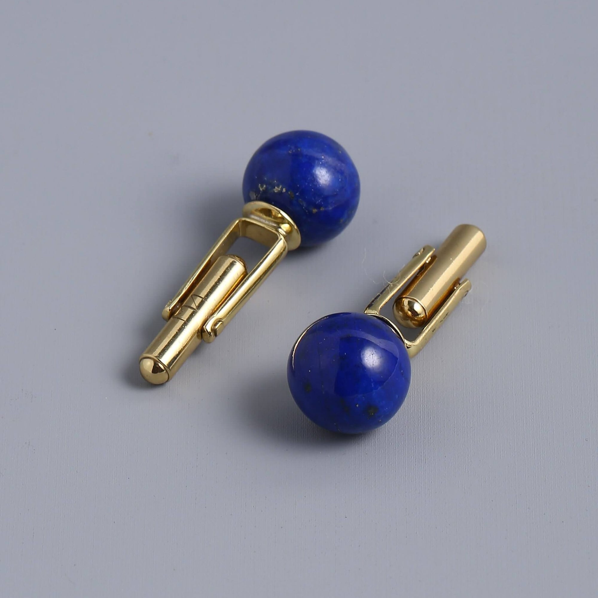 Blue Lapis Stone Cufflinks For Men