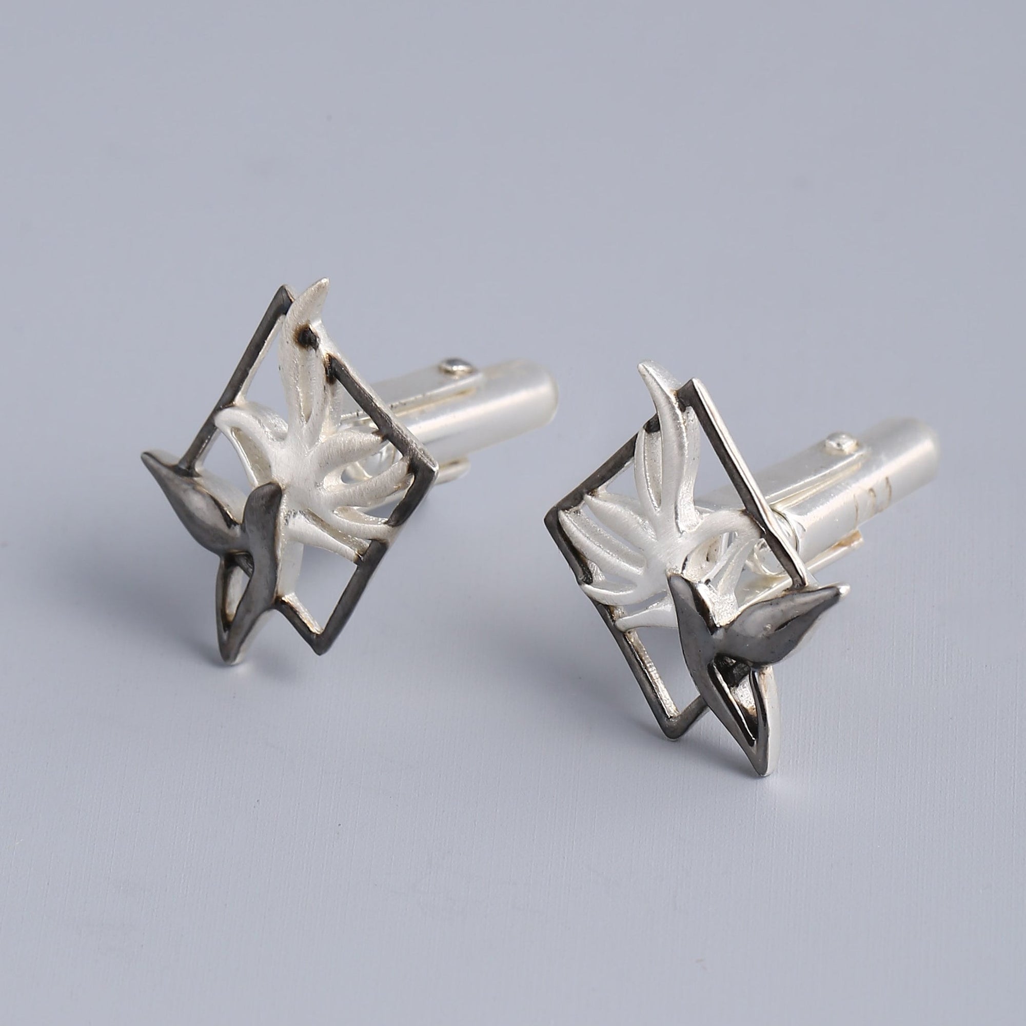 Lovey Dovey Silver Cufflinks