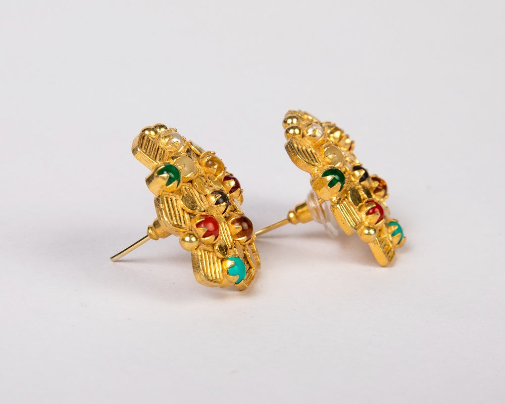 The nine earrings with push back studs