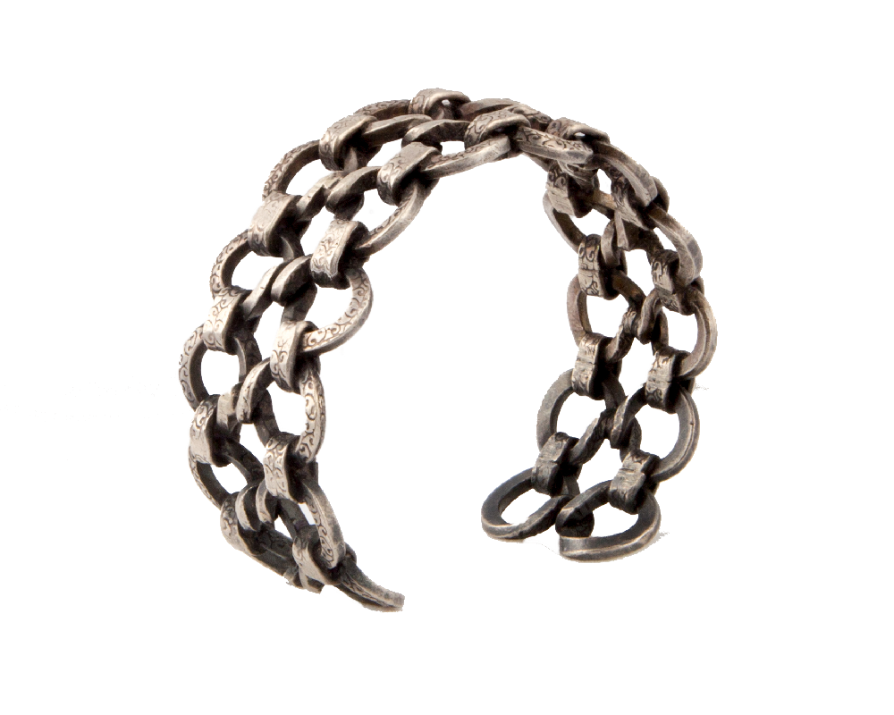 Silver maze bracelet