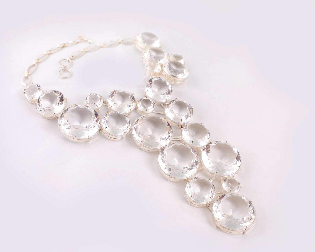 Tibetan crystal galaxy neckpiece