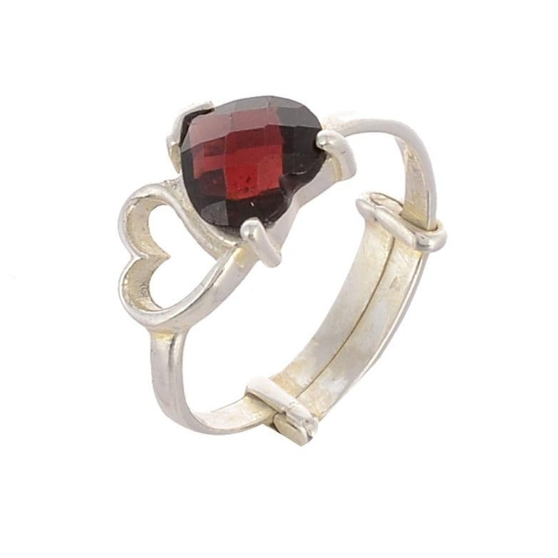 Twin heart shaped finger ring