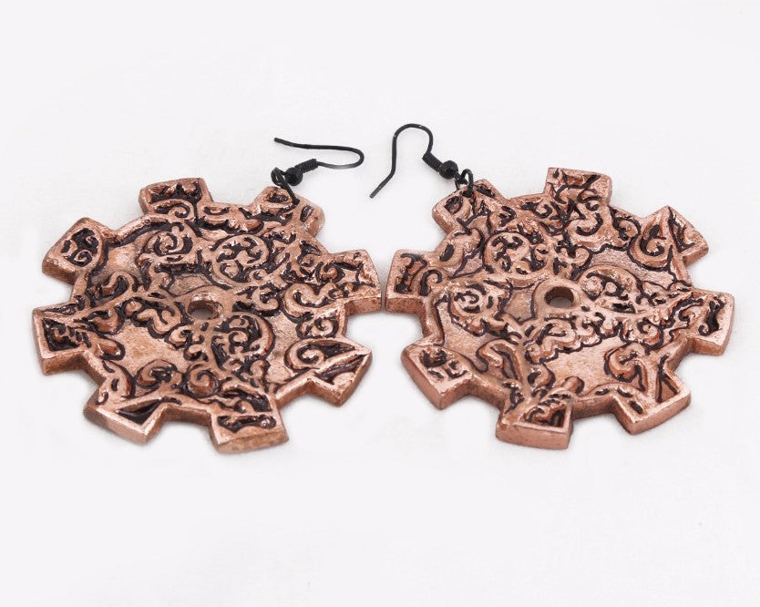 Gutsy gear earrings