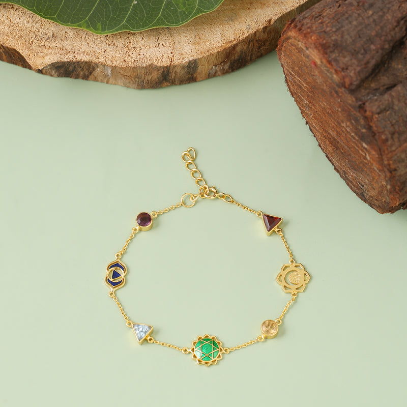 Seven Chakra chain bracelet