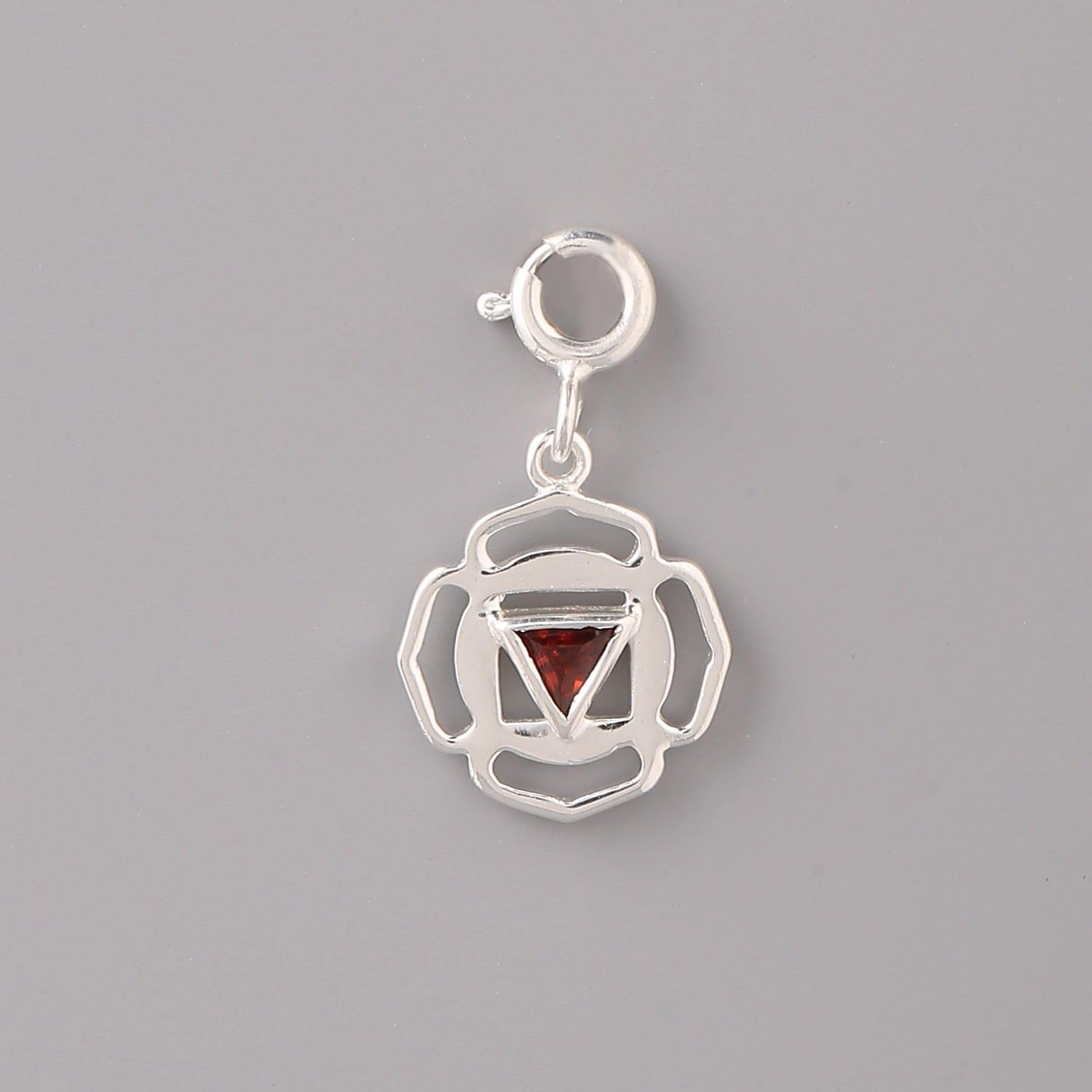 Muladhara Chakra charm with Red Garnet Gemstone