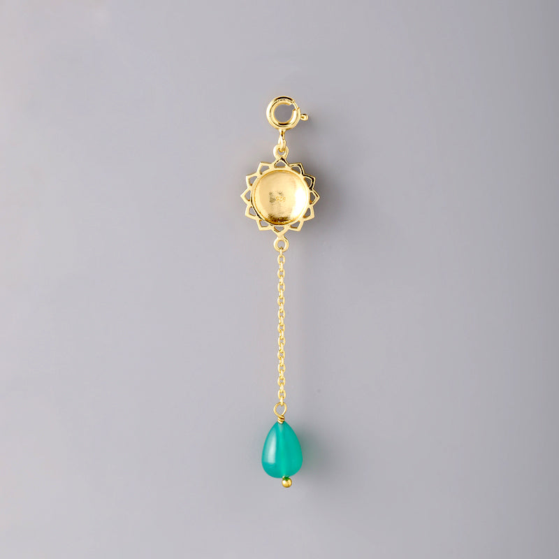 green onyx stone charm