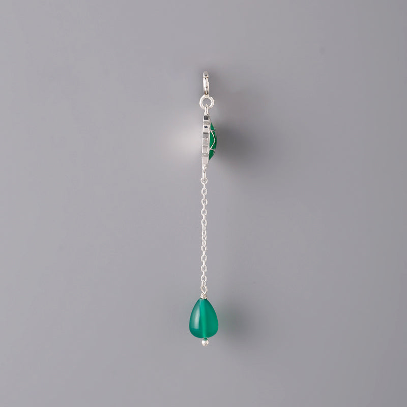 green onyx hanging charm