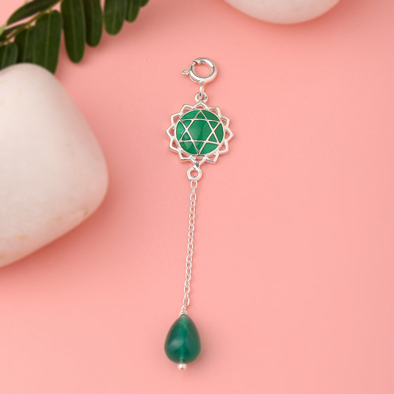 Anahata chakra drop charm