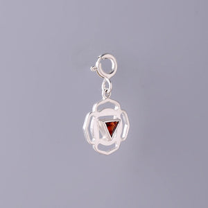 Root Chakra Charm made in 925 Silver
