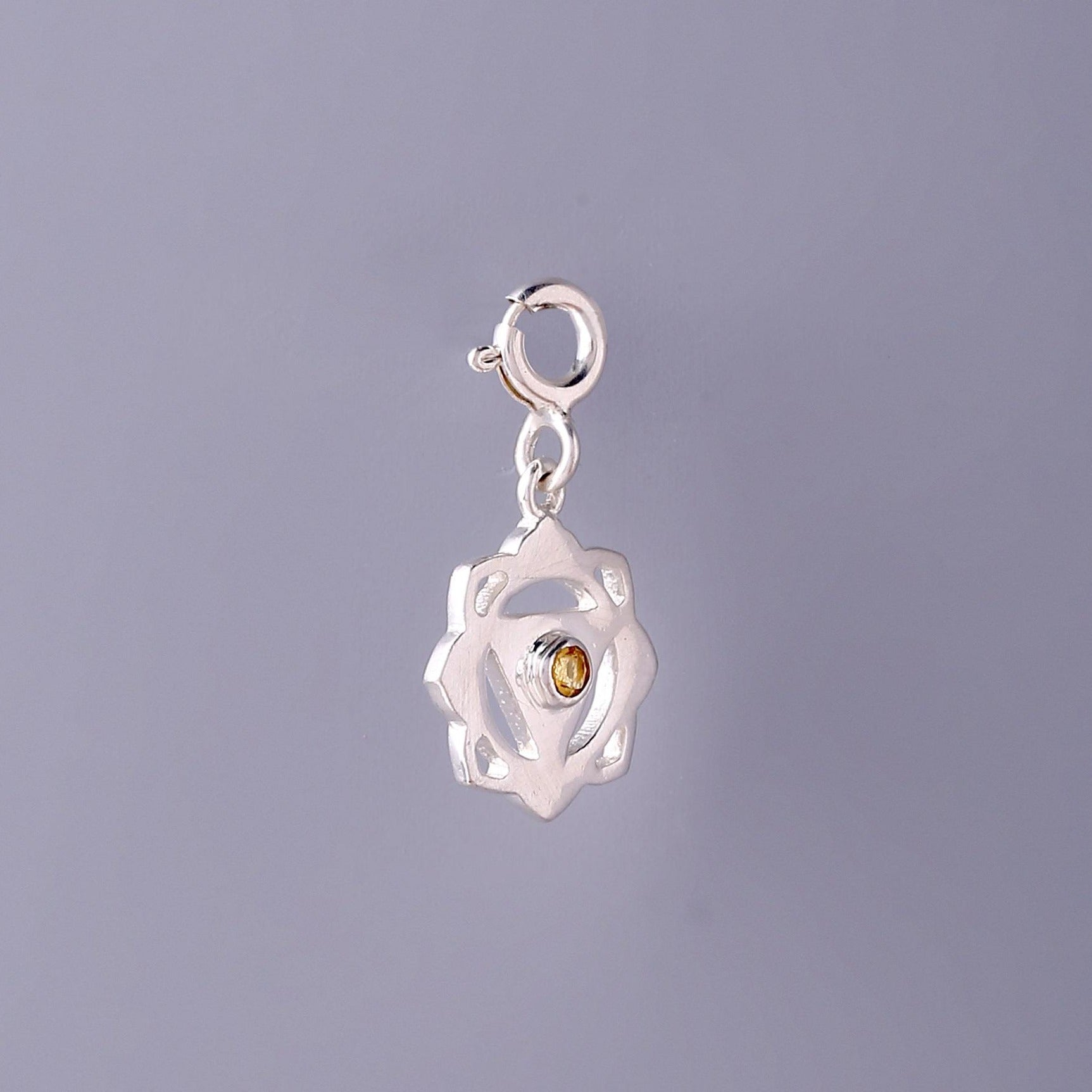 Manipura Chakra Charm  with studded with Citrine Gemstone