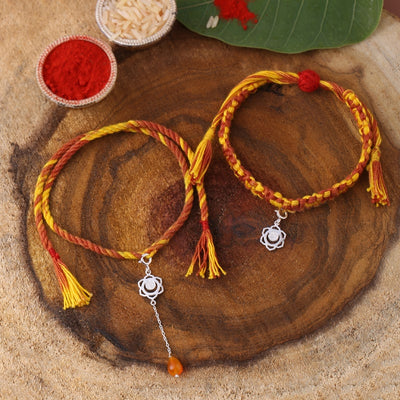 Swadhisthana Chakra 'Rakhi & Lumba' Set - Silver