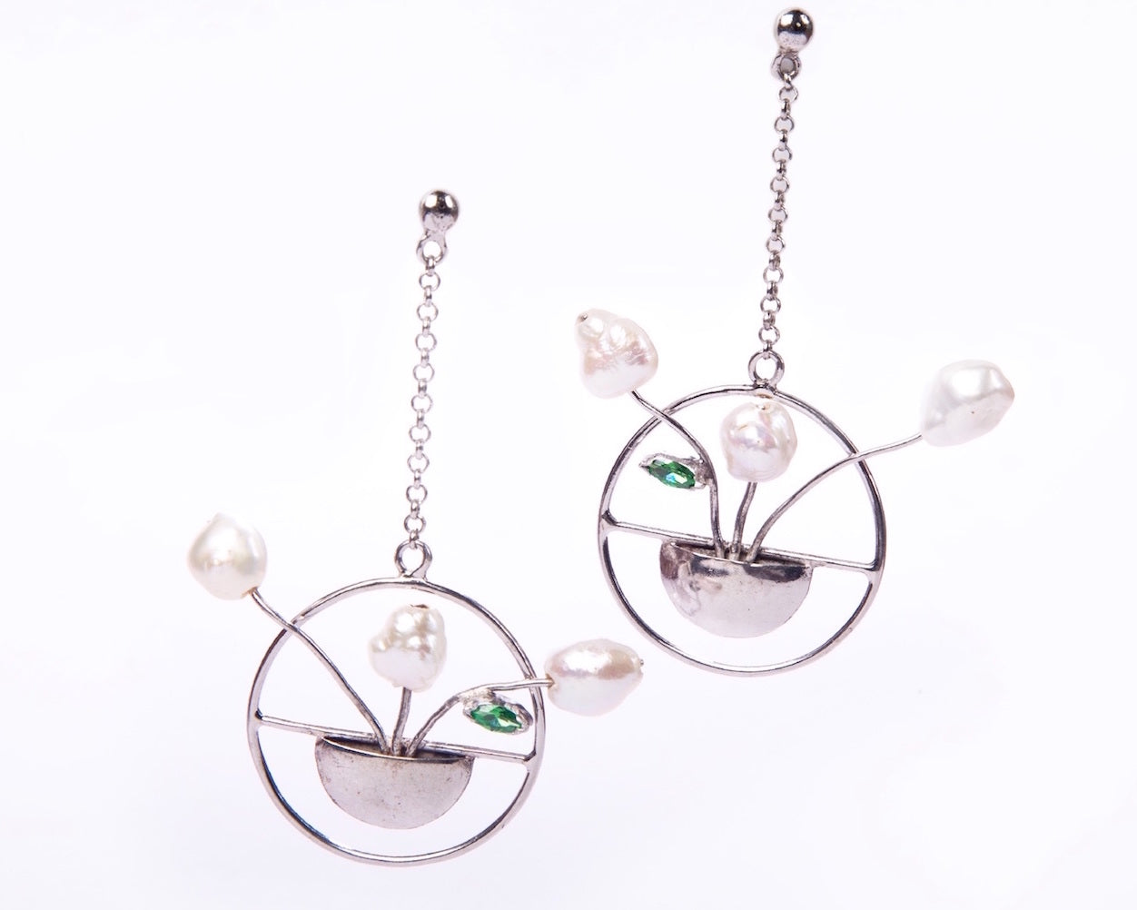 Hanging Flower Basket Baroque Blossom Danglers