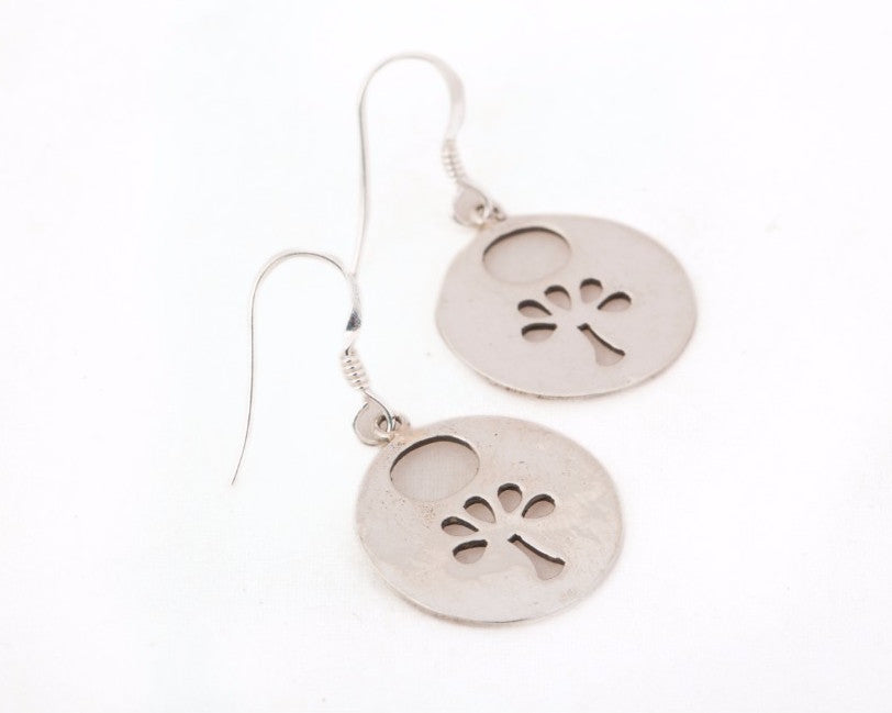 Fancy fern silver earrings