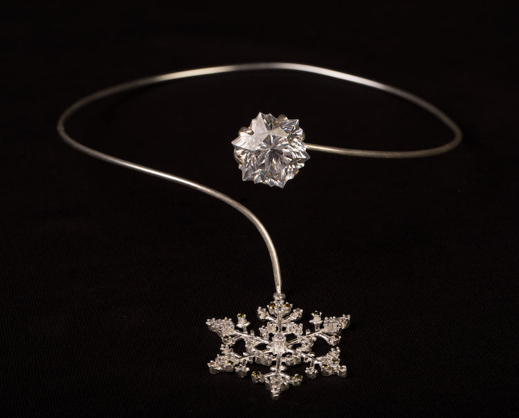 Snow crystal necklet