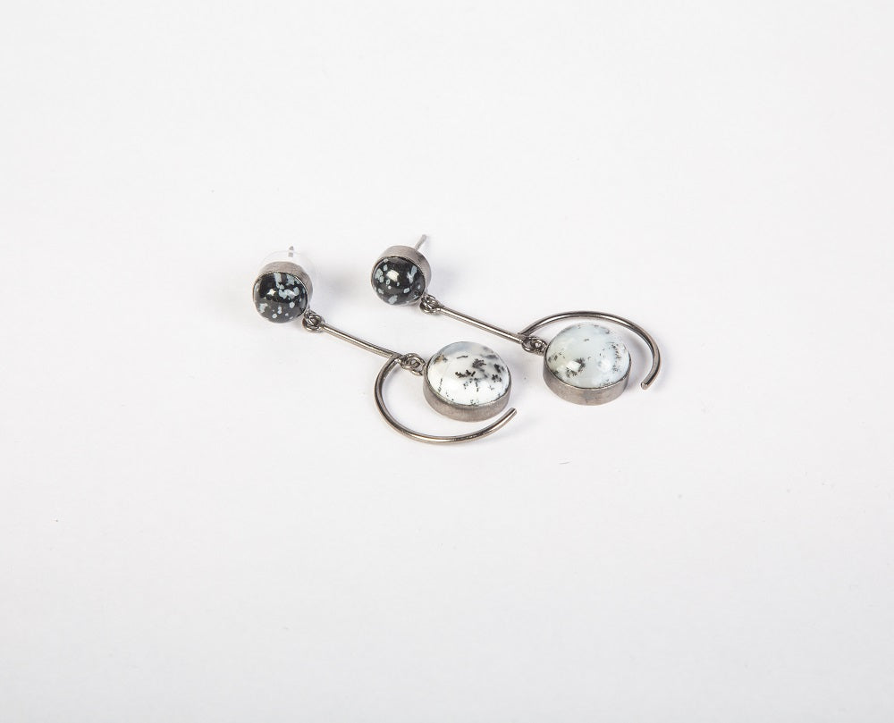 Monochrome Dangles - White