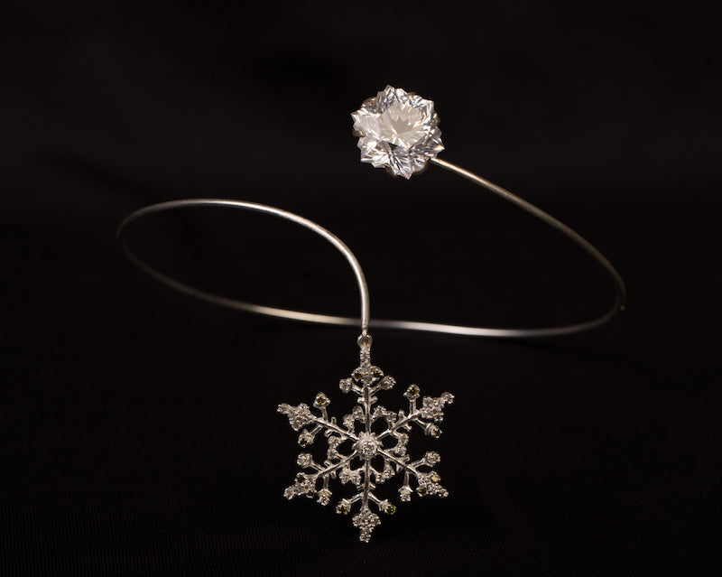 Snow flakes slip on choker