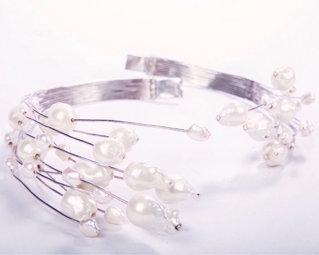 Fresh water baroque pearl choker style necklace