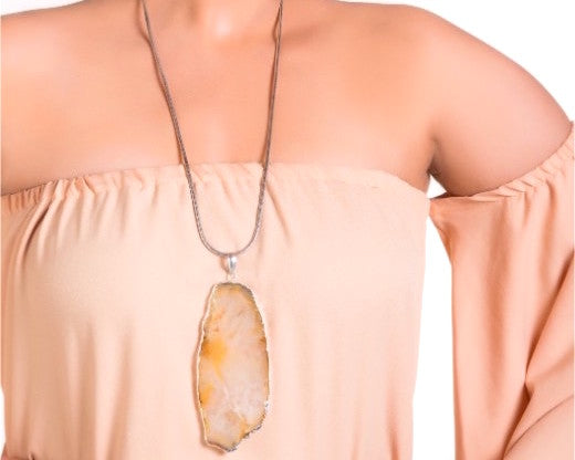 Stylish botswana agate pendant