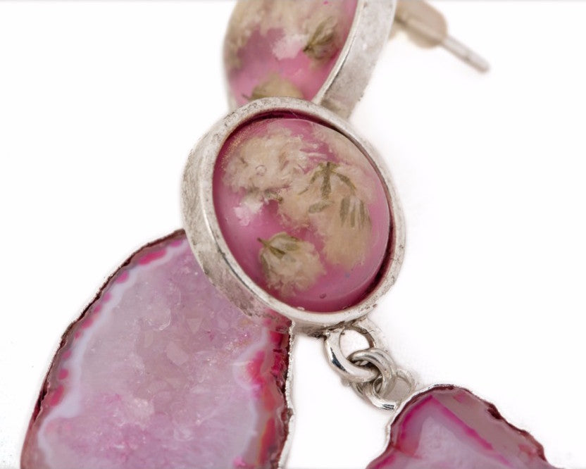 Handpicked druzy stone handmade earrings
