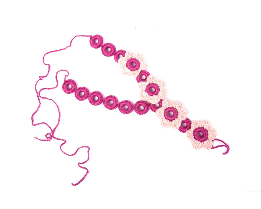 Light pink eyelets crochet flipflops