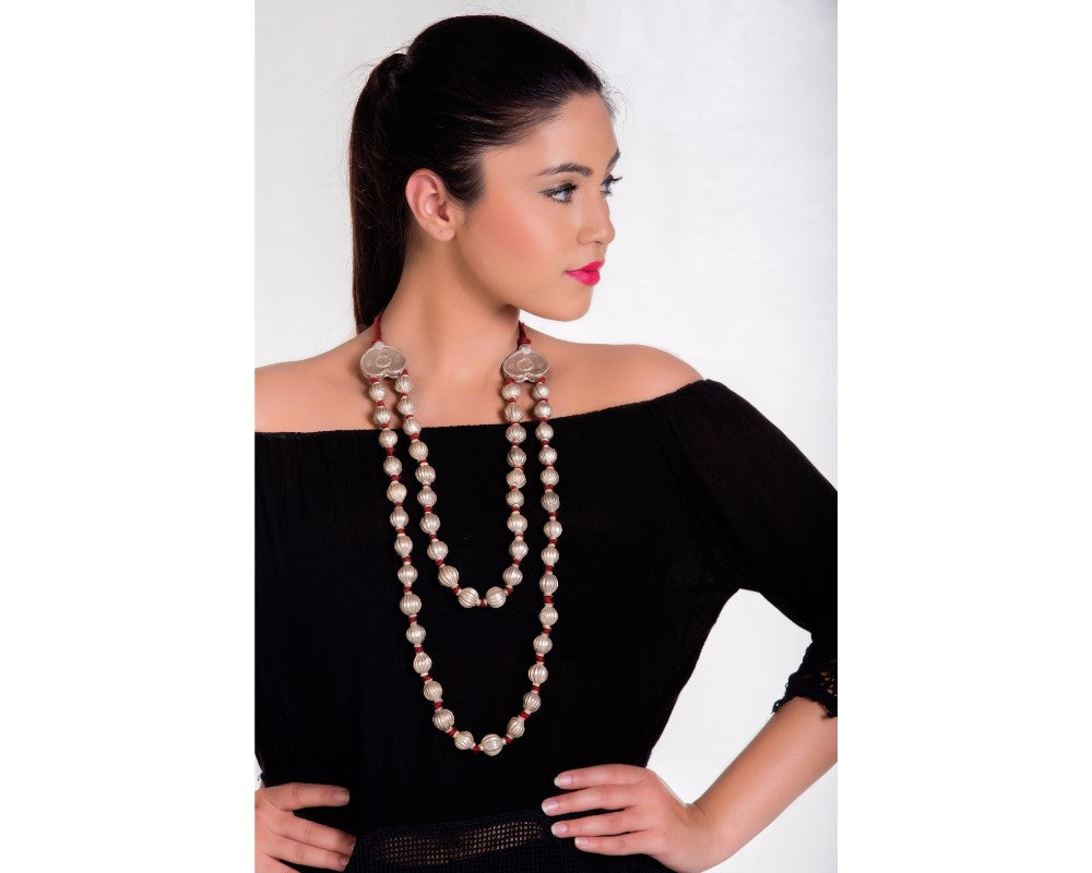 Uptown girl vintage silver neckpiece