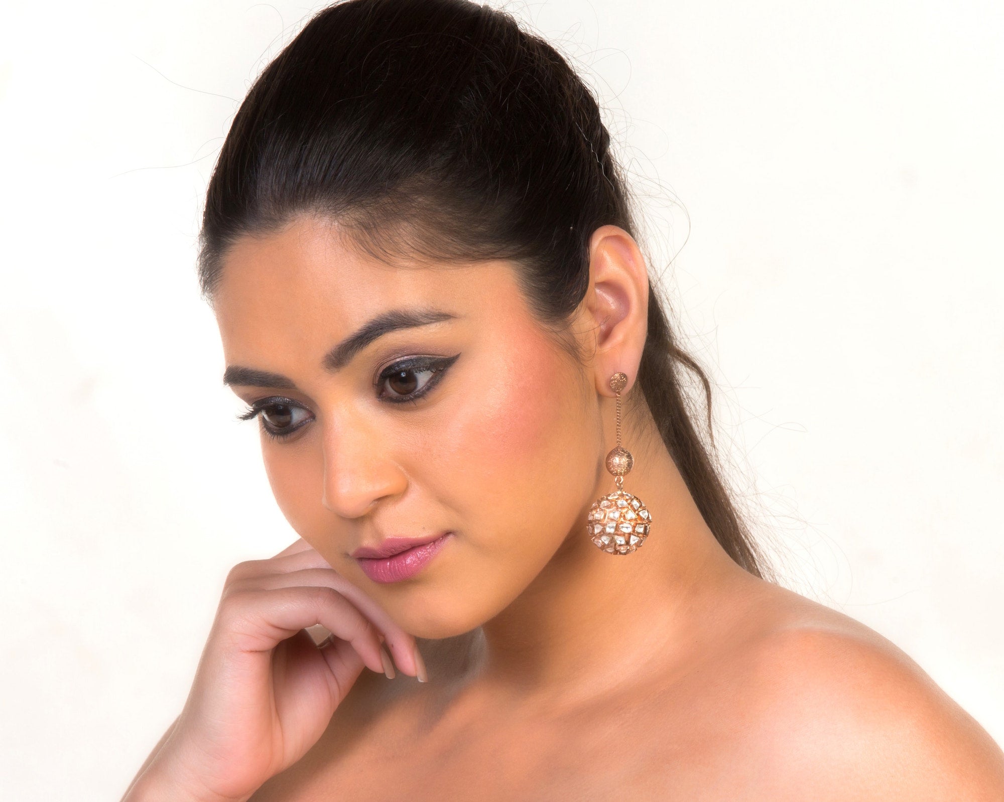 Party wear kundan work drops